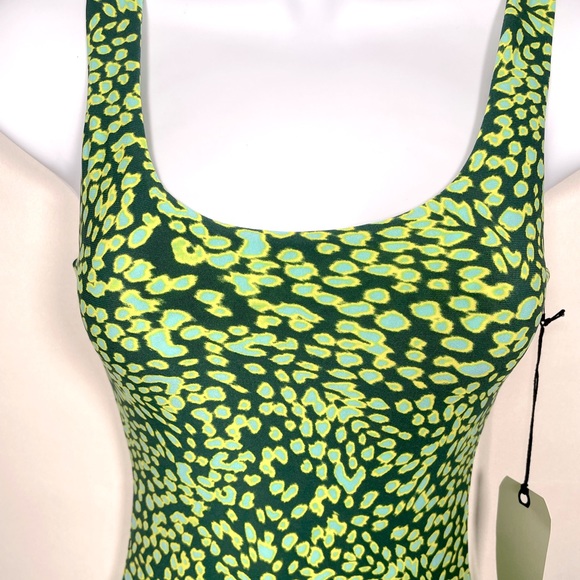 Leith BodySuit AnimalPrint Green Blue Yellow Statement Multiple Sizes Available - Picture 3 of 5